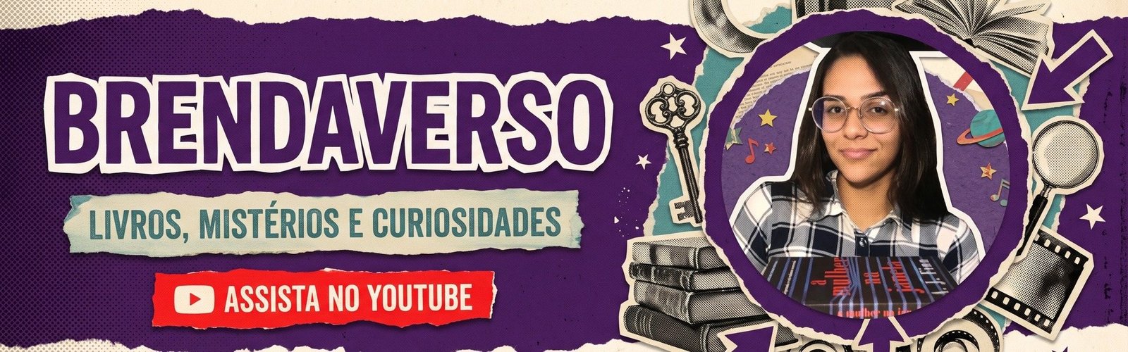 BrendaVerso no YouTube: livros, mistérios e curiosidades. Acesse meu canal